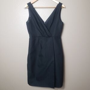 J.Crew Womens Black Mollie Cotton Cady Sleeveless Dress-Size 8